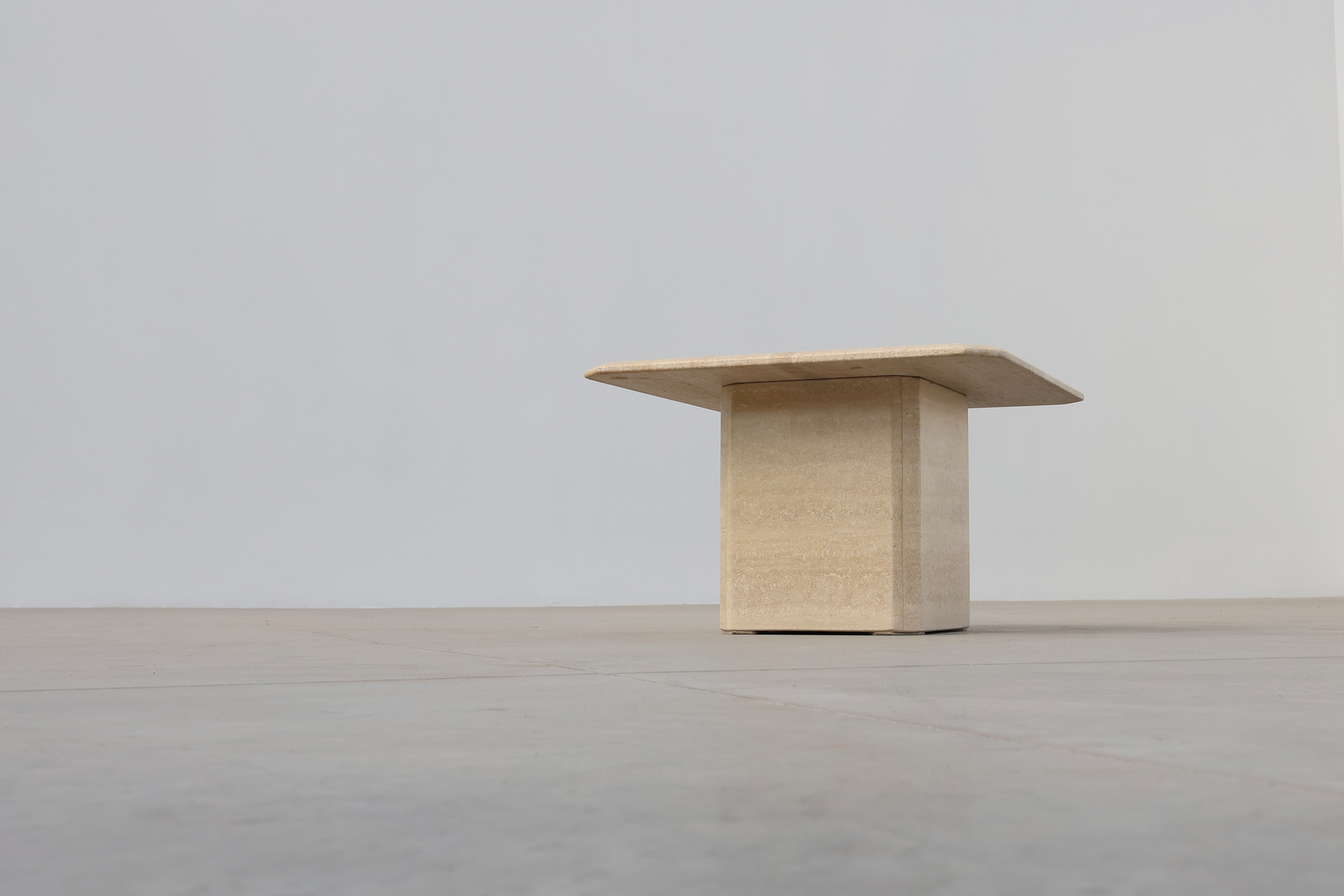 Mid-century square travertine coffee or side table, Italy 1960sthumbnail